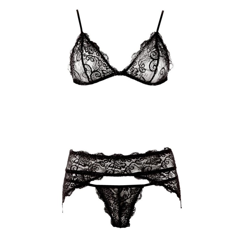 Lace Suspender Set L